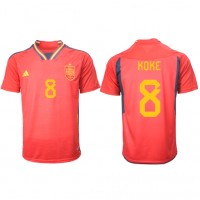 Billiga Spanien Koke #8 Hemma fotbollskläder VM 2022 Kortärmad